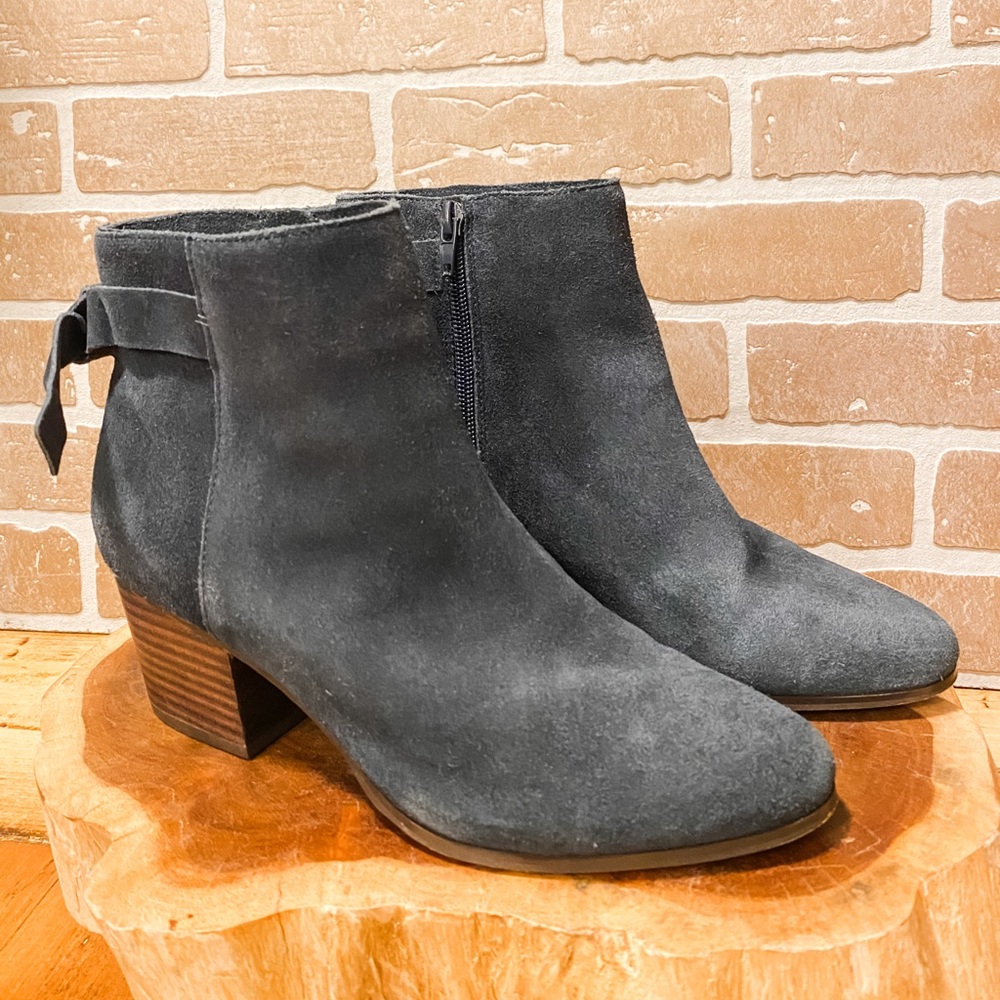 Sole Society Blue Suede Ankle Booties 7